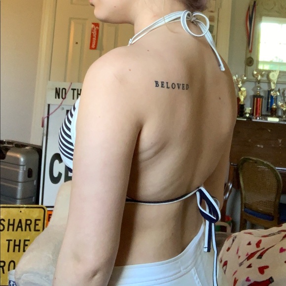 American Apparel striped halter crop top - Picture 2 of 5